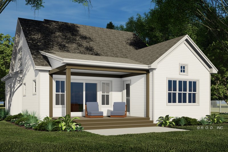 Architectural House Design - Exterior - Rear Elevation 1 for Farmhouse House Plan #51-1562 - 3 bed, 3.5 bath