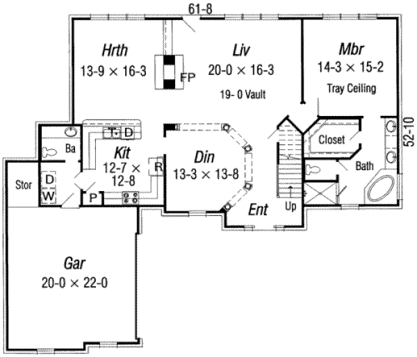 European Floor Plan - Main Floor Plan #329-119
