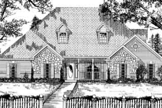 Exterior - Front Elevation for European House Plan #62-139 - 4 bed, 2.5 bath