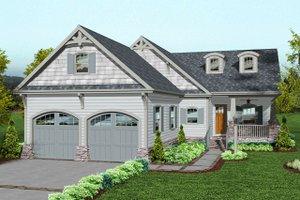 Craftsman Exterior - Front Elevation Plan #56-709