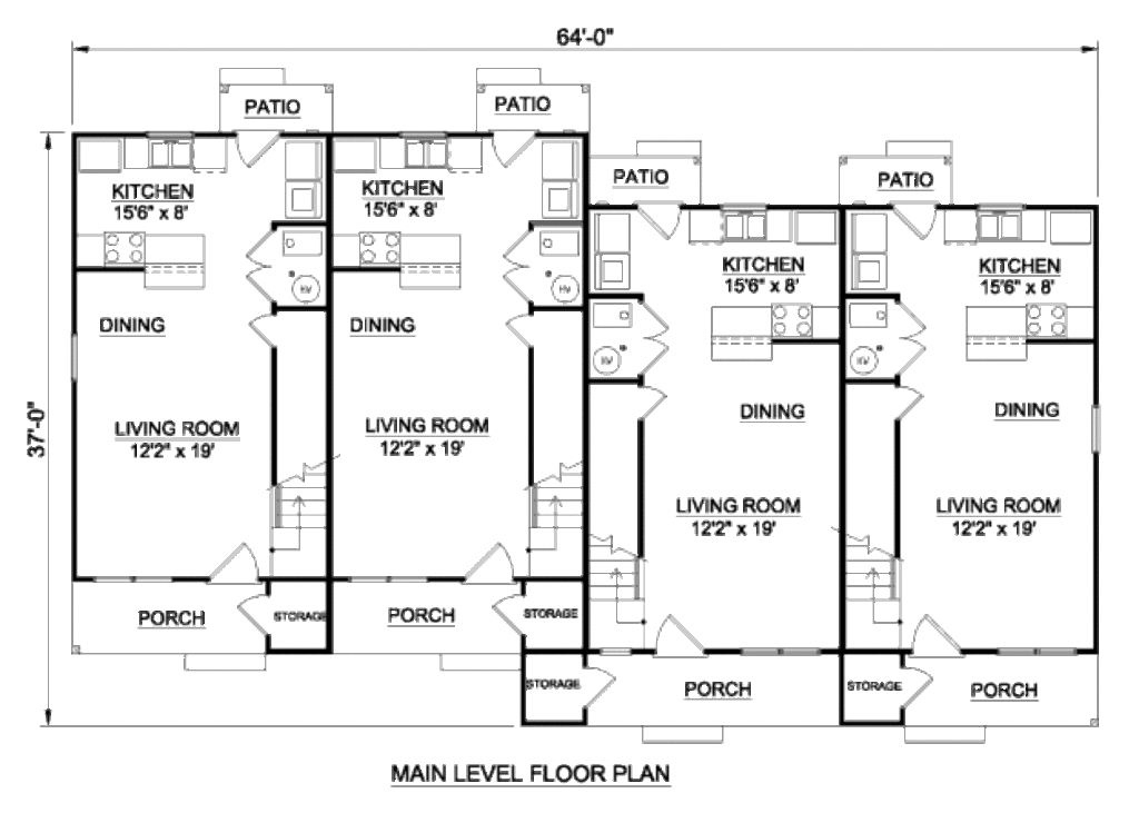 Traditional Style House Plan - 2 Beds 1 Baths 3492 Sq/Ft Plan #116-298 ...