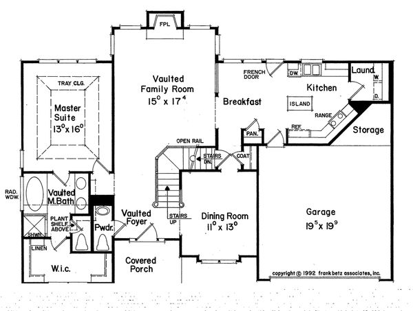 House Design - Traditional Floor Plan - Main Floor Plan #927-7