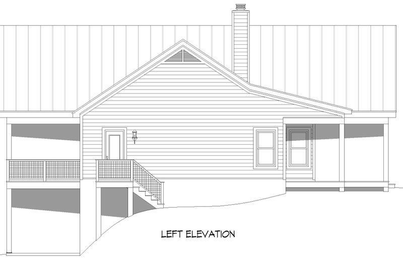 House Blueprint - Exterior - Other Elevation for Southern House Plan #932-830 - 2 bed, 2 bath
