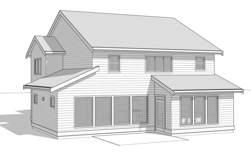 Home Plan - Exterior - Rear Elevation for Farmhouse House Plan #1114-64 - 4 bed, 2.5 bath