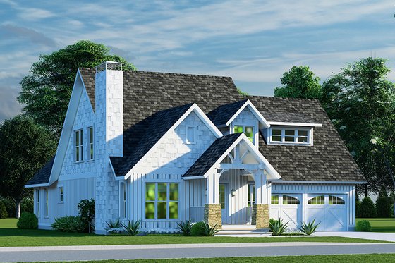 Exterior - Front Elevation 3 for Cottage House Plan #923-316 - 3 bed, 2.5 bath