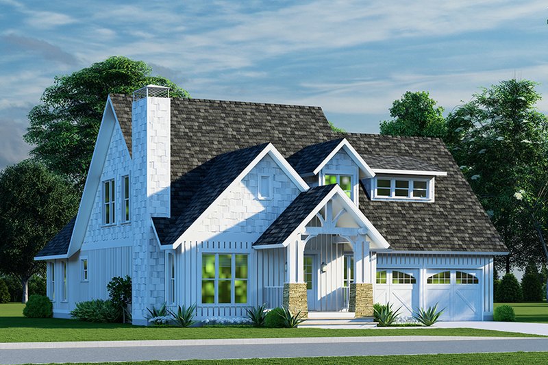 House Plan Design - Exterior - Front Elevation 3 for Cottage House Plan #923-316 - 3 bed, 2.5 bath