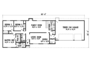 Adobe / Southwestern Style House Plan - 3 Beds 2 Baths 1609 Sq/Ft Plan #1-1306 