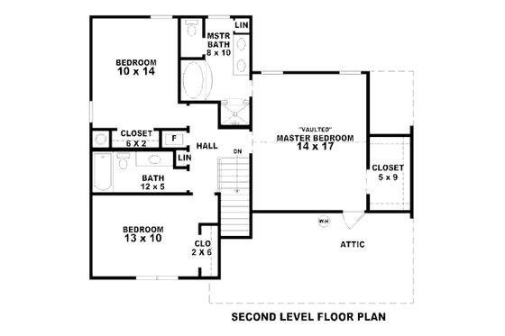 Floor Plan - Upper Floor for European House Plan #81-13764 - 3 bed, 2.5 bath
