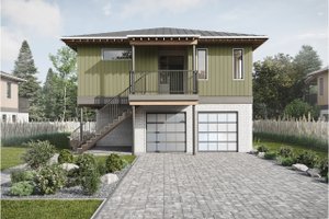 Bungalow Exterior - Front Elevation Plan #924-25