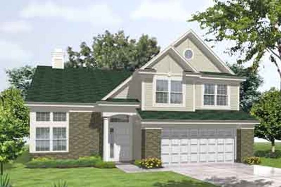 Exterior - Front Elevation House Plan #50-242 - 4 bed, 2.5 bath