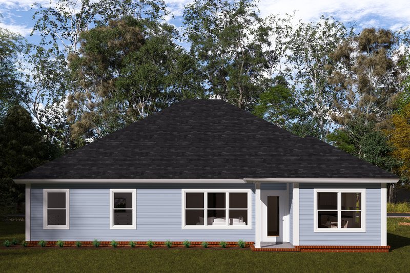 Dream House Plan - Exterior - Rear Elevation for Ranch House Plan #513-2173 - 3 bed, 2.5 bath