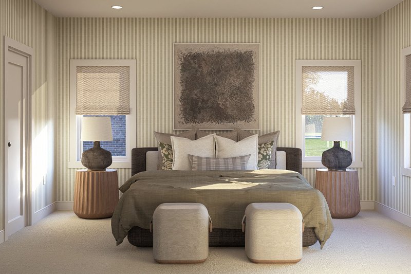 Home Plan - Interior - Master Bedroom for Farmhouse House Plan #455-554 - 3 bed, 2.5 bath