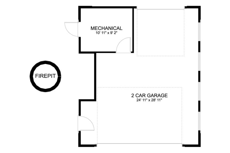 Architectural House Design - Floor Plan - Main Floor for Country House Plan #1060-90, 0 bath