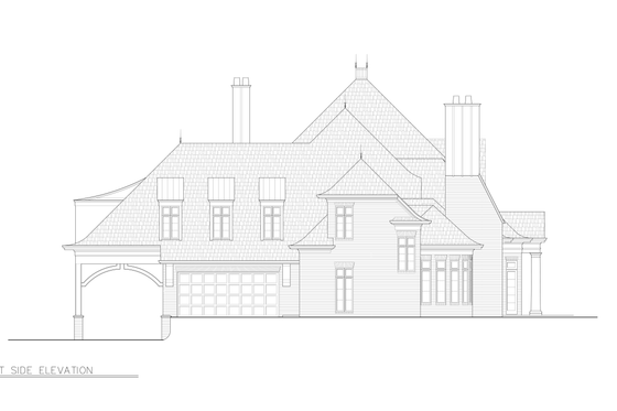 Exterior - Other Elevation 2 for European House Plan #119-167 - 5 bed, 6.5 bath