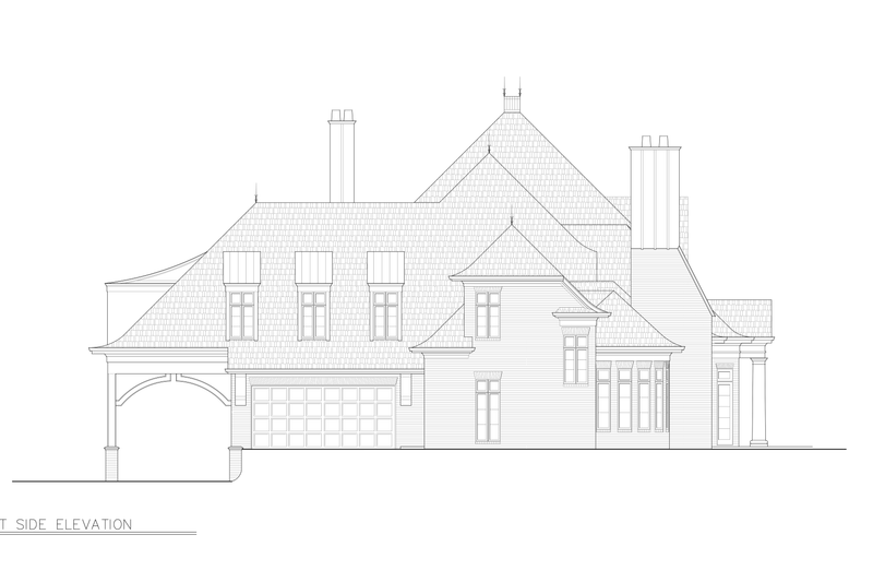 House Plan Design - Exterior - Other Elevation 2 for European House Plan #119-167 - 5 bed, 6.5 bath