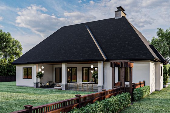 Exterior - Rear Elevation for Cottage House Plan #455-253 - 3 bed, 2 bath