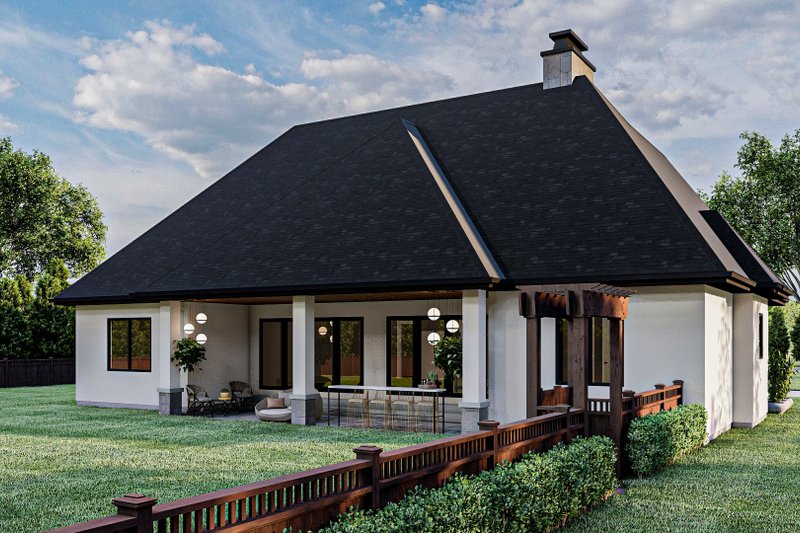 House Design - Exterior - Rear Elevation for Cottage House Plan #455-253 - 3 bed, 2 bath