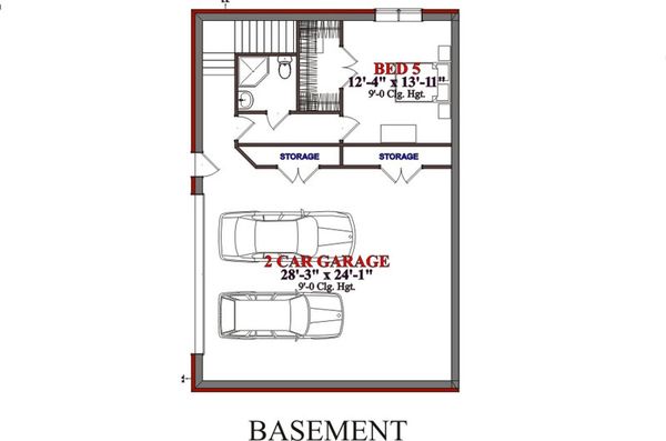 Farmhouse Floor Plan - Lower Floor Plan #63-226