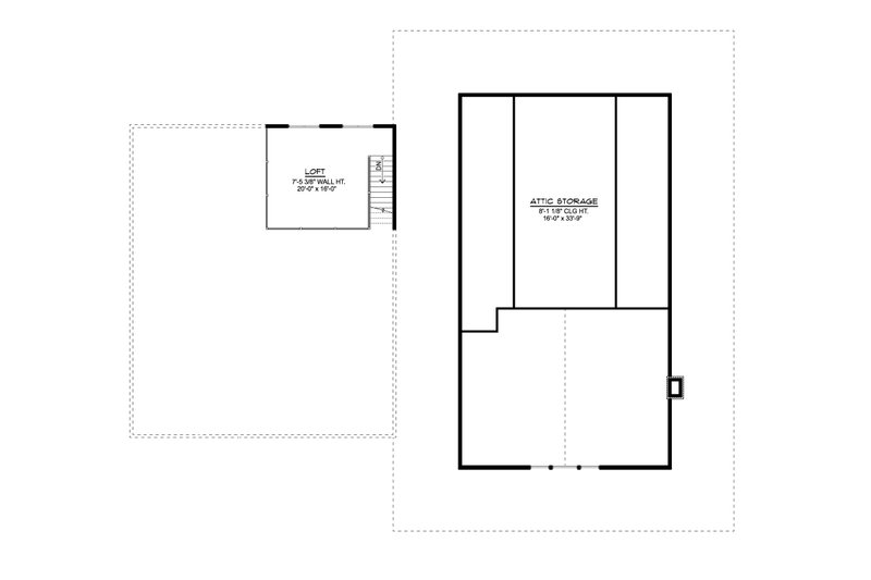 House Blueprint - Floor Plan - Upper Floor for Country House Plan #1064-242 - 3 bed, 2 bath