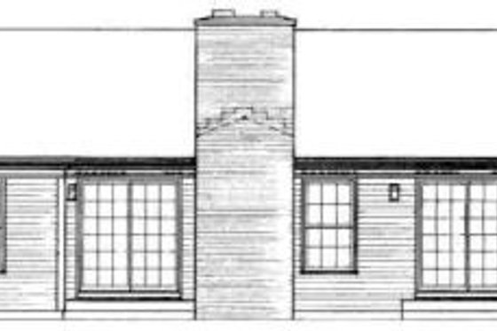 Exterior - Rear Elevation for Ranch House Plan #72-446 - 3 bed, 2 bath