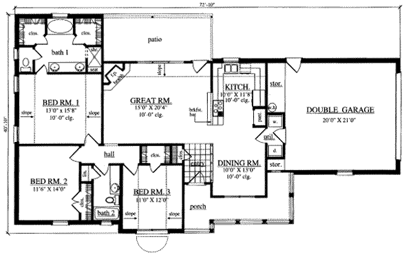 Traditional Floor Plan - Main Floor Plan #42-289
