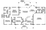 Southern Style House Plan - 3 Beds 2 Baths 1670 Sq/Ft Plan #406-128 