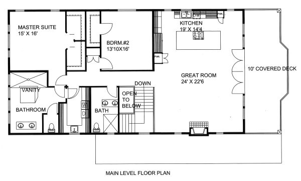 Architectural House Design - Contemporary Floor Plan - Main Floor Plan #117-885