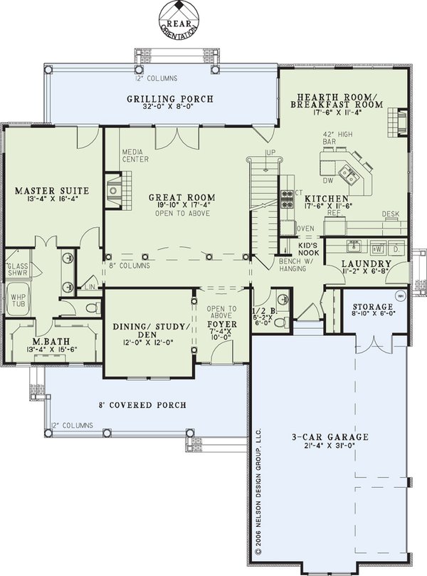 Dream House Plan - Country Floor Plan - Main Floor Plan #17-3463