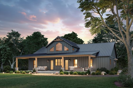 Exterior - Front Elevation 3 for Farmhouse House Plan #1074-119 - 4 bed, 3 bath