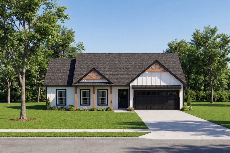 Dream House Plan - Exterior - Front Elevation 2 for Farmhouse House Plan #20-2655 - 3 bed, 2 bath