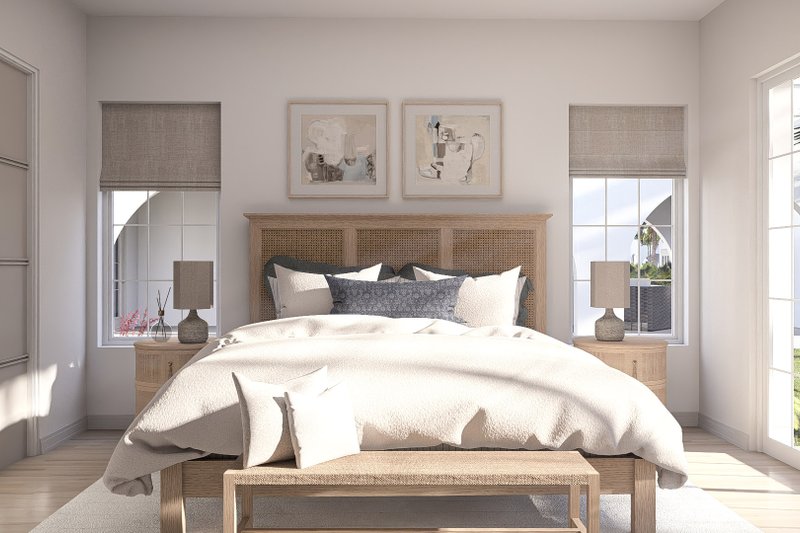 House Blueprint - Interior - Master Bedroom for Beach House Plan #455-751 - 3 bed, 2.5 bath