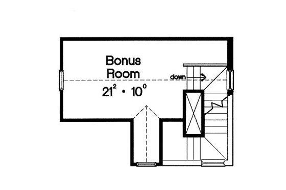 Floor Plan - Other Floor for Cottage House Plan #417-101 - 1 bed, 1 bath