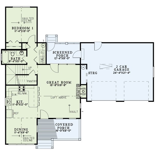 House Blueprint - Country Floor Plan - Main Floor Plan #17-3449
