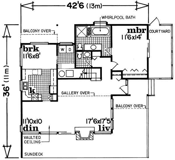 Contemporary Floor Plan - Main Floor Plan #47-528