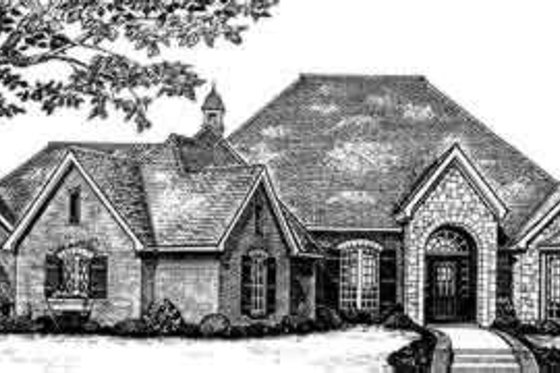 Exterior - Front Elevation for European House Plan #310-265 - 3 bed, 2.5 bath
