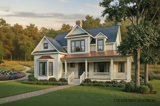 Exterior - Front Elevation for Victorian House Plan #930-179 - 3 bed, 3 bath