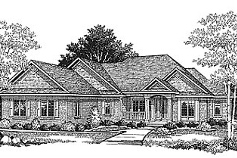 Home Plan - Traditional Exterior - Front Elevation Plan #70-206