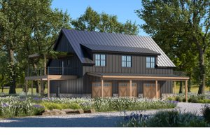 Barndominium Exterior - Front Elevation Plan #20-2561