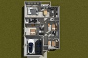 Modern Style House Plan - 3 Beds 2 Baths 1352 Sq/Ft Plan #513-2326 