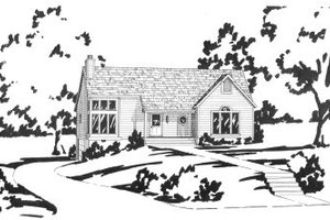 Southern Exterior - Front Elevation Plan #36-327