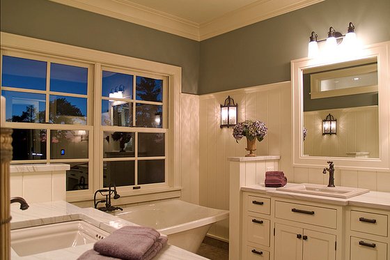 European style home with beautiful master bathroom