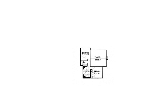 Floor Plan - Upper Floor for Farmhouse House Plan #120-195 - 3 bed, 2.5 bath