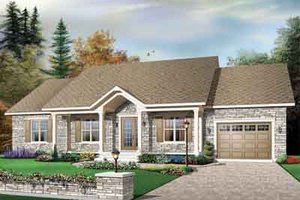 Cottage Exterior - Front Elevation Plan #23-651