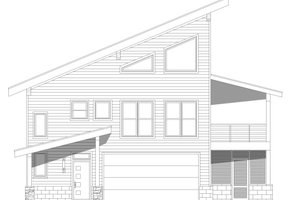 Exterior - Front Elevation 3 for Contemporary House Plan #932-561 - 3 bed, 2 bath
