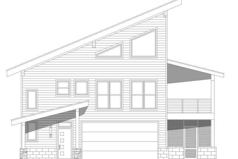 Architectural House Design - Exterior - Front Elevation 3 for Contemporary House Plan #932-561 - 3 bed, 2 bath