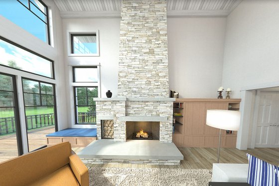 Interior - Family Room 1 for Craftsman House Plan #124-680 - 3 bed, 2.5 bath