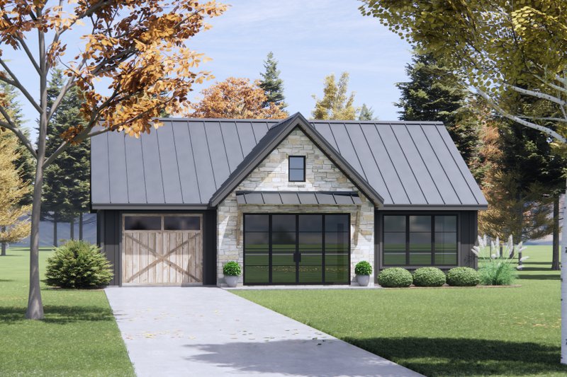 House Design - Exterior - Front Elevation 5 for Country House Plan #1096-136 - 2 bed, 2 bath