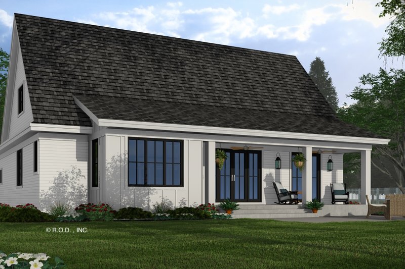 House Blueprint - Exterior - Rear Elevation for Farmhouse House Plan #51-1302 - 3 bed, 3.5 bath