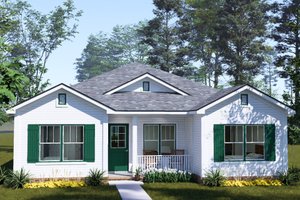 Home Plan - Exterior - Front Elevation for Cottage House Plan #513-2485 - 4 bed, 4 bath