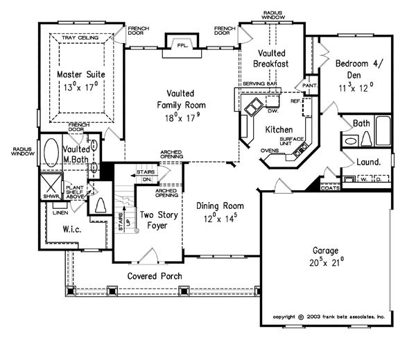 Architectural House Design - Craftsman Floor Plan - Main Floor Plan #927-3